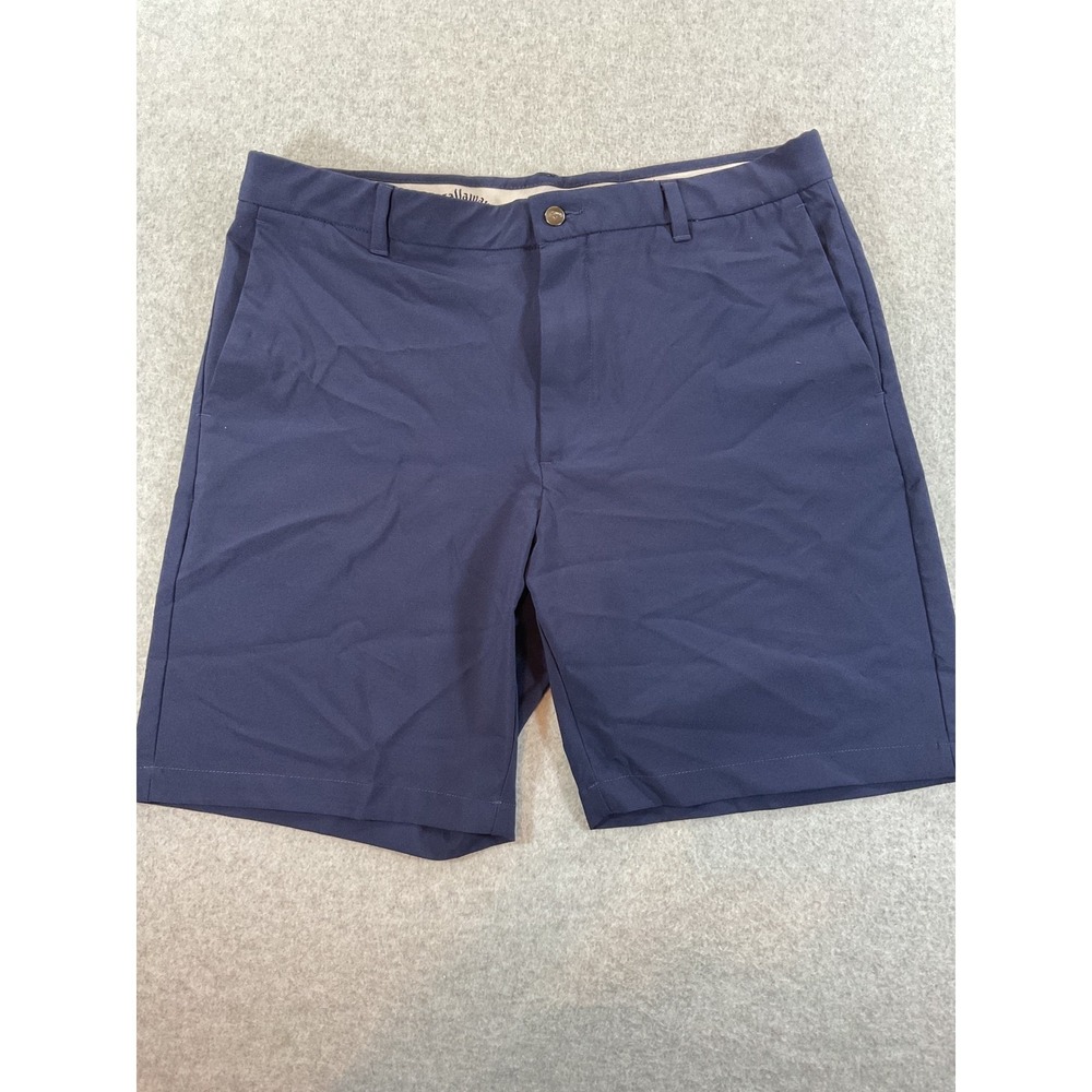 Callaway Mens Navy Blue Golf Shorts Size 36 Performance Stretch Flat Front #527